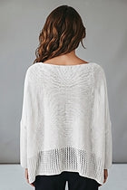 Cotton Uneven Hem Sweater (Assorted Colors)