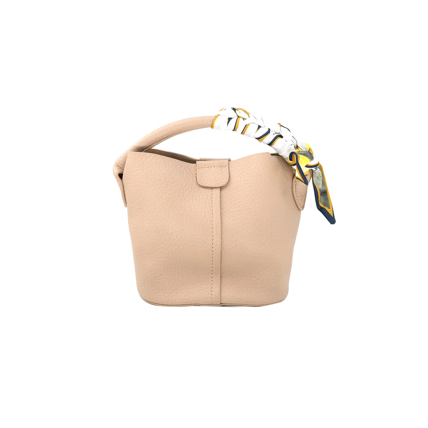 PU Leather Mini Bucket Bag with Top Handle (Assorted Colors)