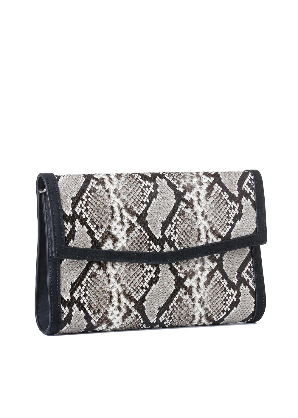 Beth Natural Python Clutch