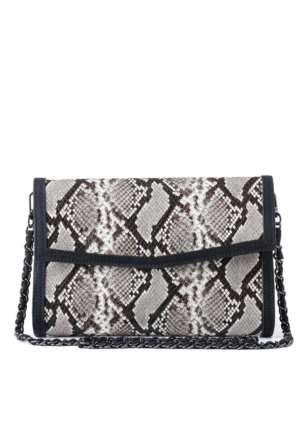 Beth Natural Python Clutch
