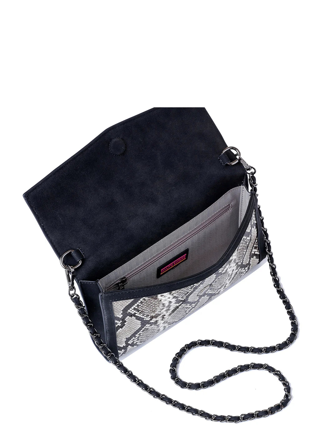 Beth Natural Python Clutch