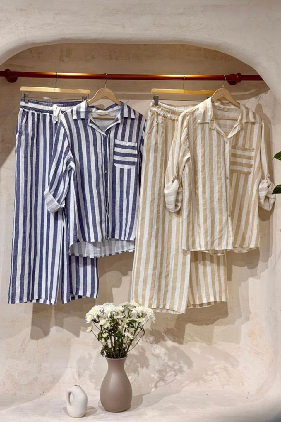 Coastal Linen Stripe Pants (Assorted Colors)