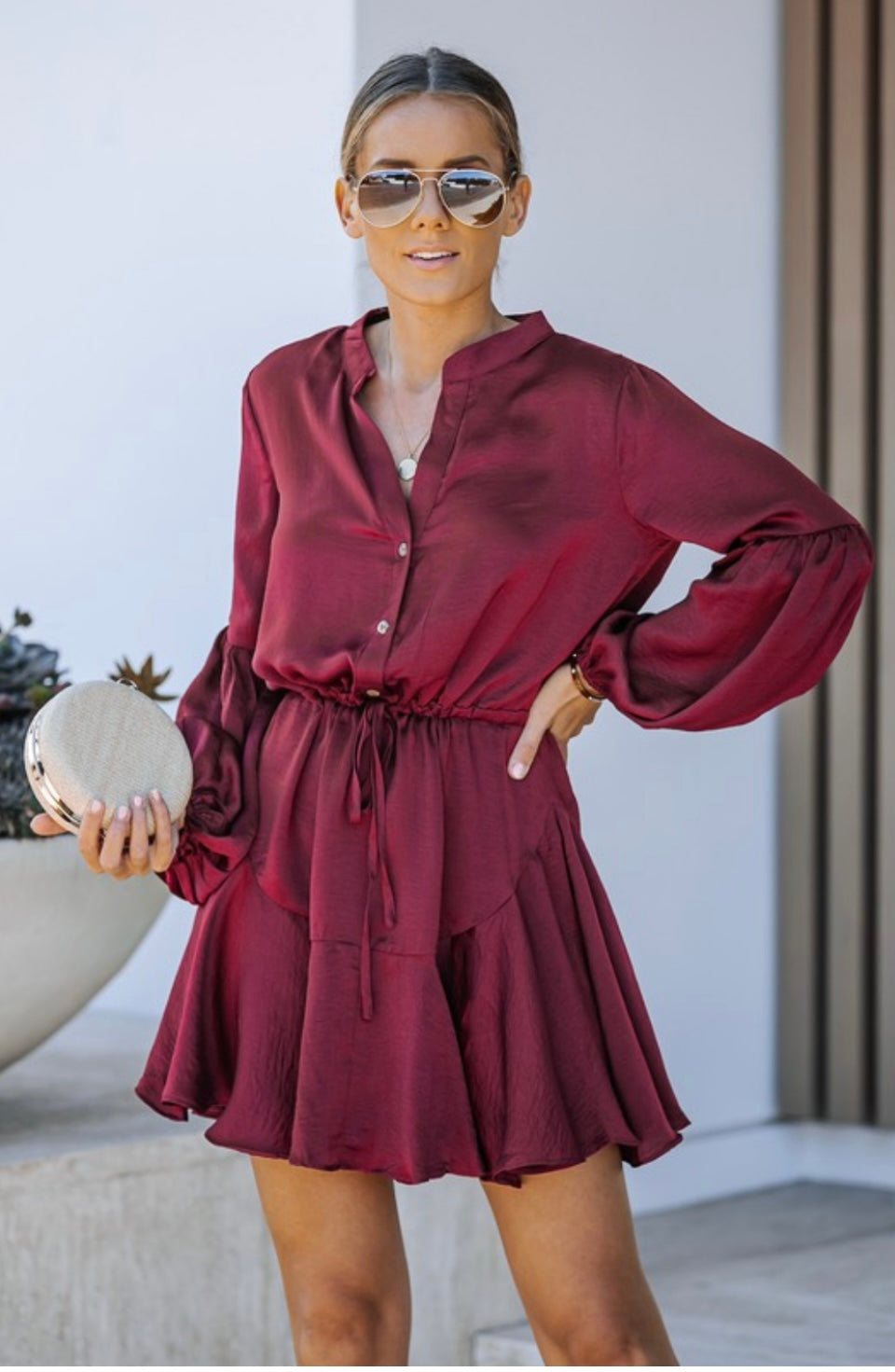 Isabella Balloon Sleeve Dress (Assorted Colors)