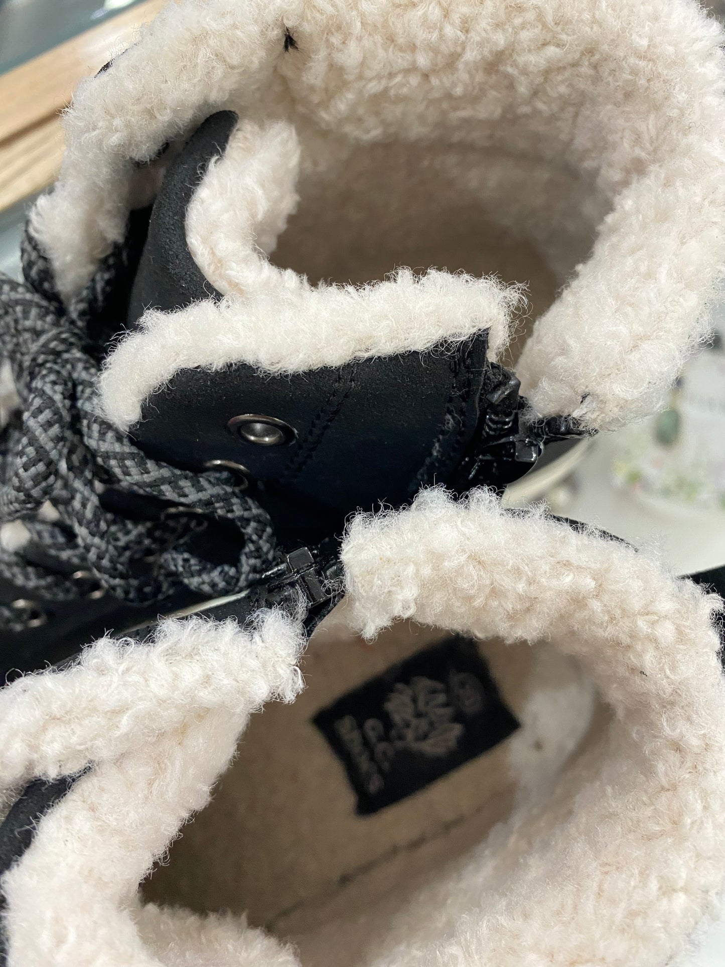 Black Fuzzy Bootie