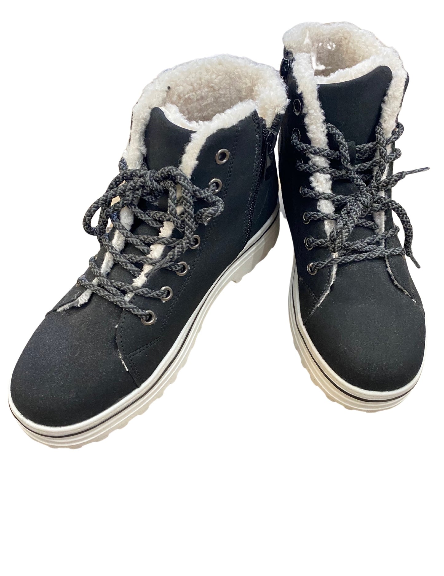 Black Fuzzy Bootie