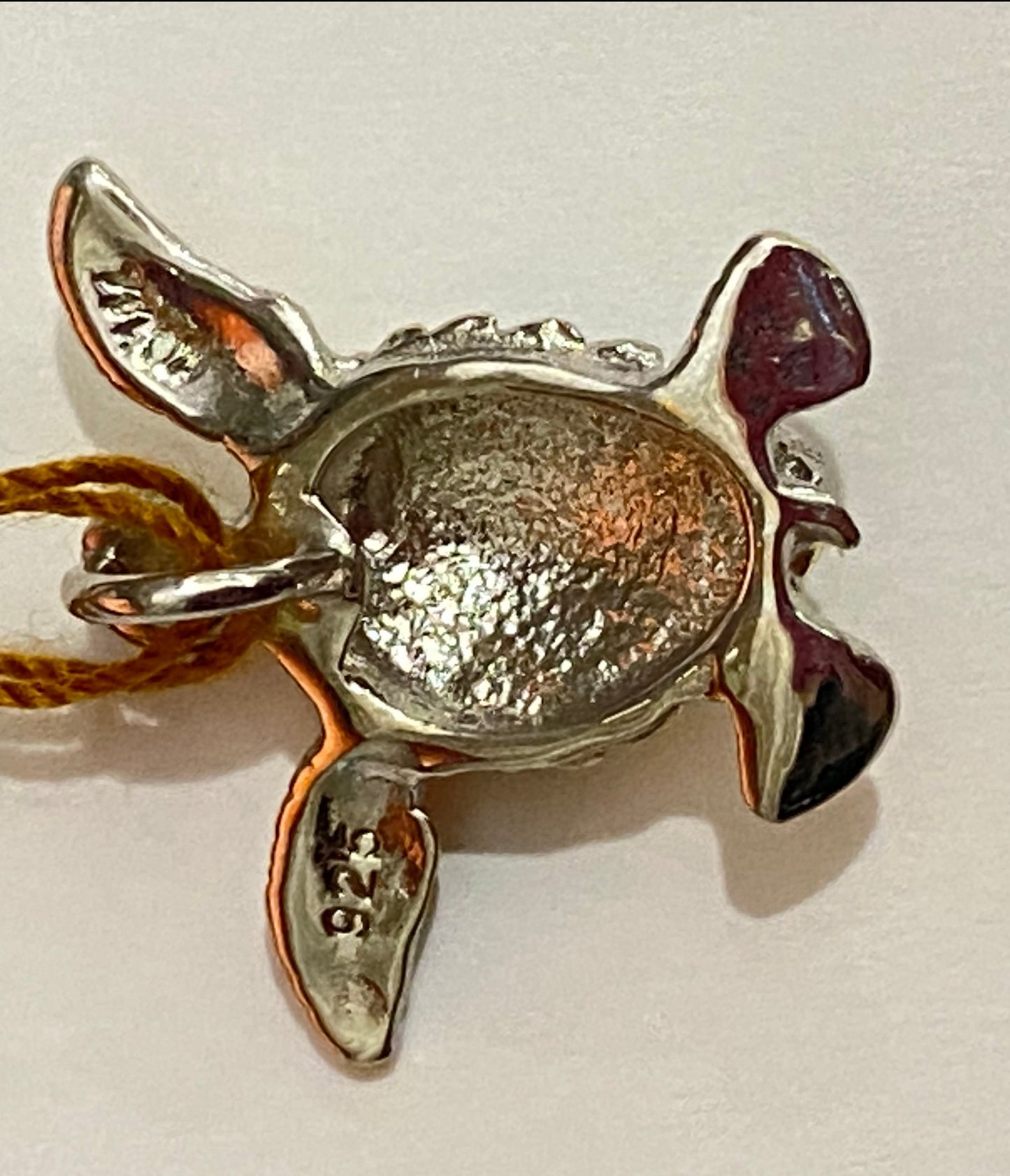 Mini Crushed Opal Sea Turtle Pendant
