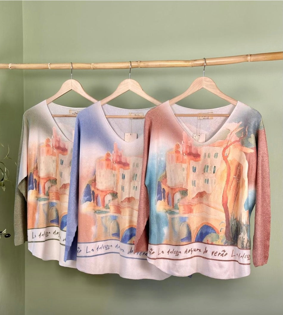 Stamp Scenic Lightweight Sweater