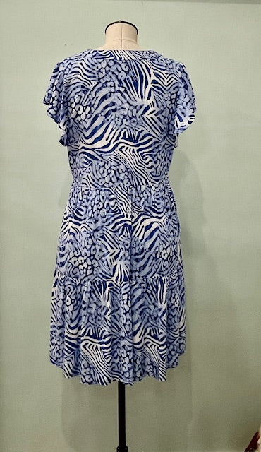 Blue Animal Abstract Brooke Dress