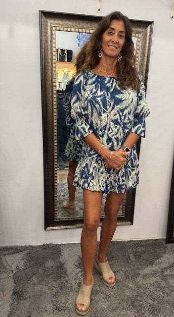 Miami Ruffle Sleeve Short Dress