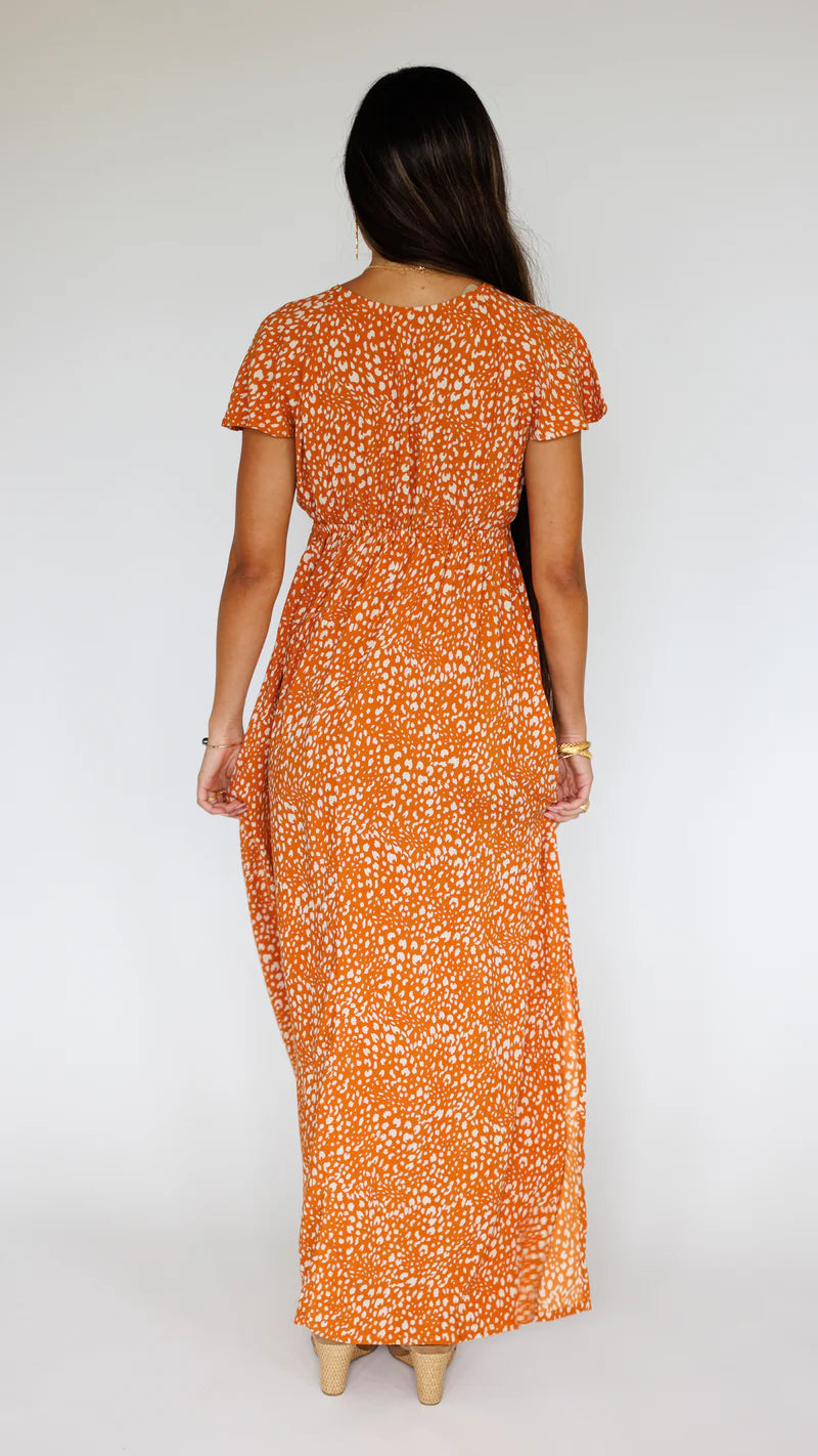 khush Speckled Papaya Leilani Dress