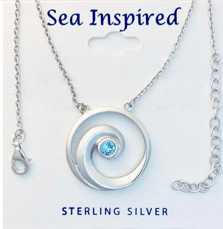 Sterling Silver Wave Necklace