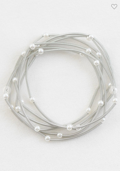 Stretchy Guitar String Bracelet Set (Assorted Colors)