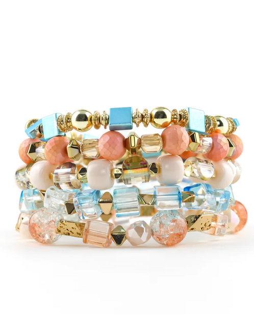Fall Beaded Bracelet Stack (Assorted Colors)