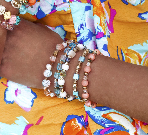 Fall Beaded Bracelet Stack (Assorted Colors)