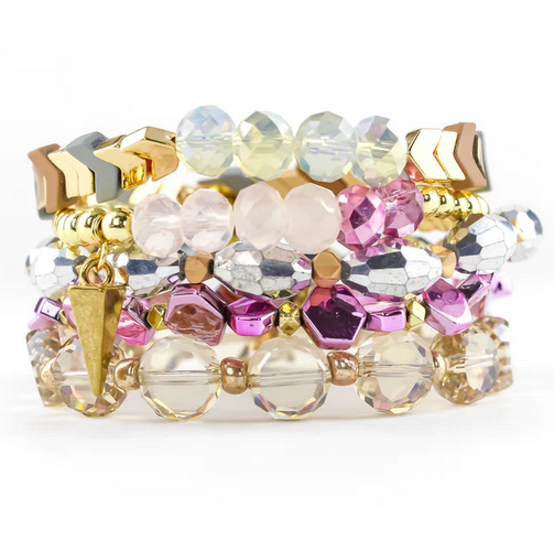 Fall Beaded Bracelet Stack (Assorted Colors)