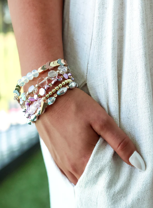 Fall Beaded Bracelet Stack (Assorted Colors)