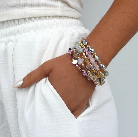 Fall Beaded Bracelet Stack (Assorted Colors)