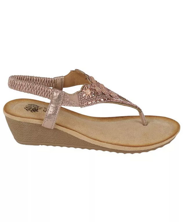 Chloe Rhinestone Wedge Slingback Sandal (Assorted Colors)