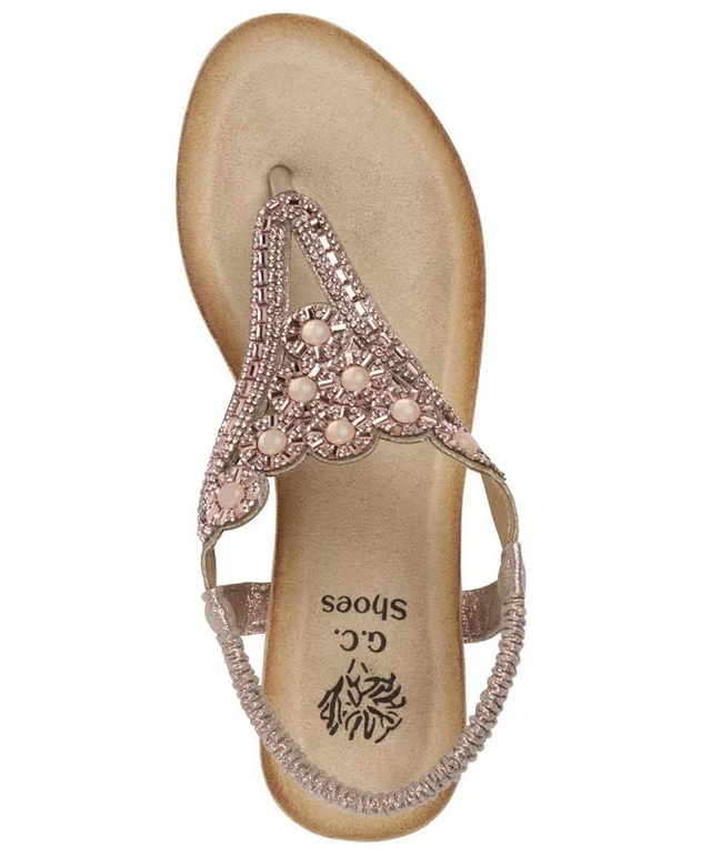 Chloe Rhinestone Wedge Slingback Sandal (Assorted Colors)