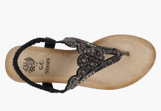 Chloe Rhinestone Wedge Slingback Sandal (Assorted Colors)