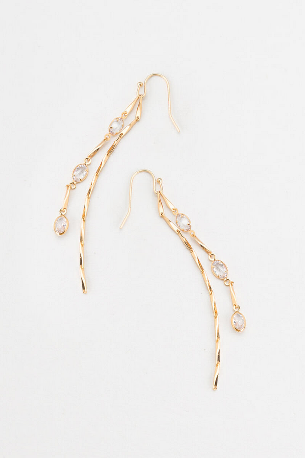 Clear Crystal Dangle Earring