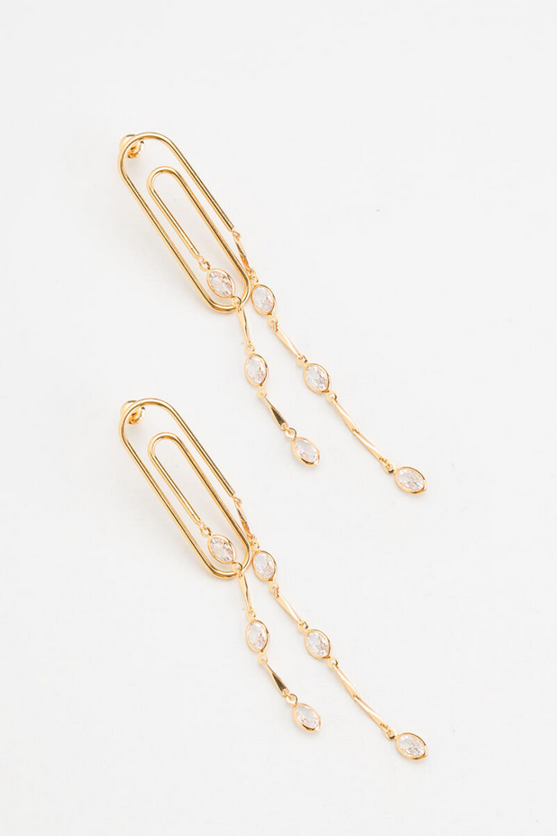 Paper Clip Dangle Earrings