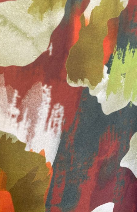 Abstract Silk Pants