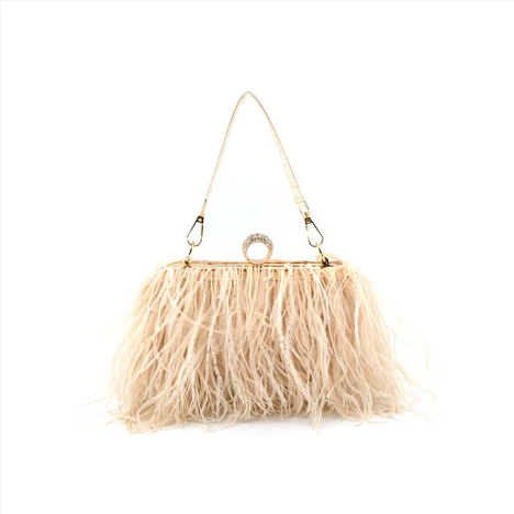 Feather Clutch (Assorted Colors)