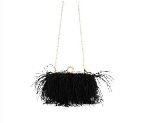Feather Clutch (Assorted Colors)