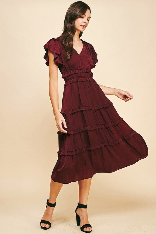 Julia Midi Ruffle Dress
