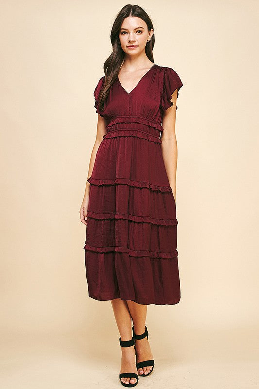 Julia Midi Ruffle Dress
