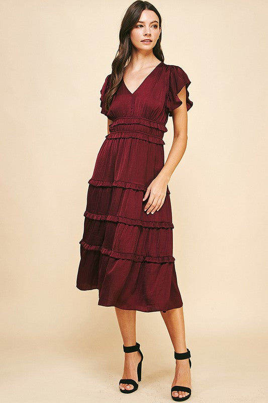 Julia Midi Ruffle Dress