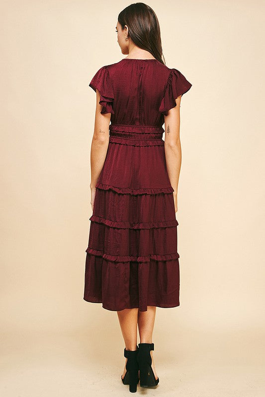 Julia Midi Ruffle Dress
