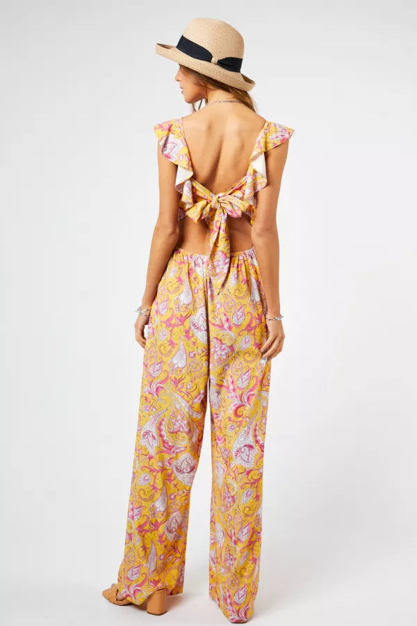 Paisley Tie Back Jumpsuit