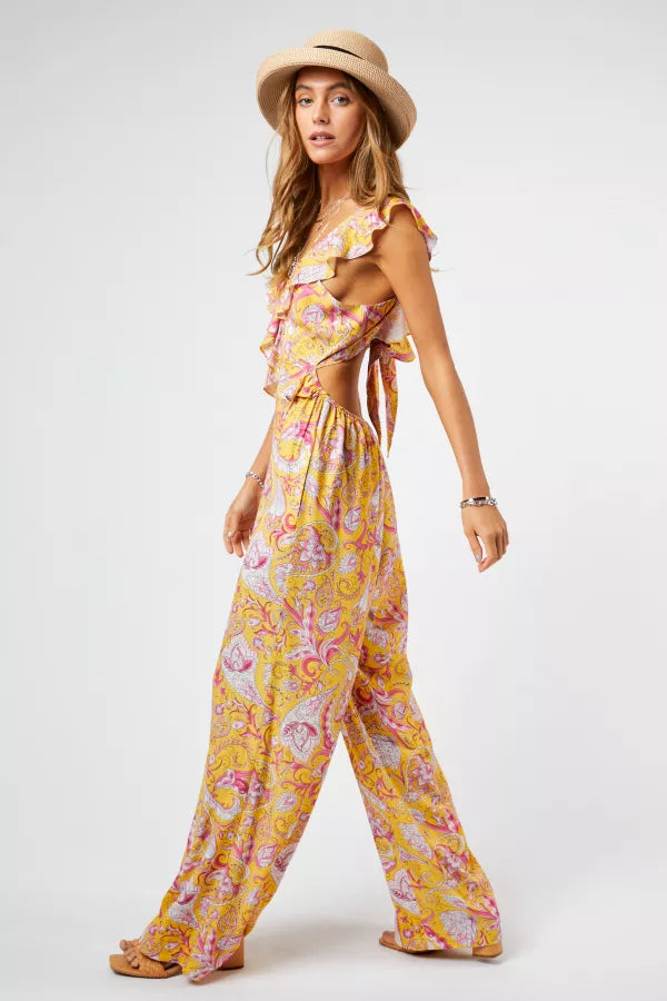 Paisley Tie Back Jumpsuit