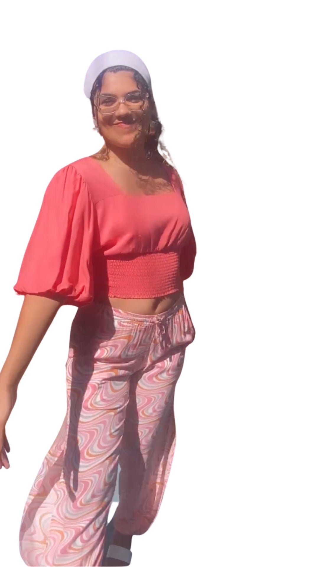 Watermelon Puff Sleeve Top