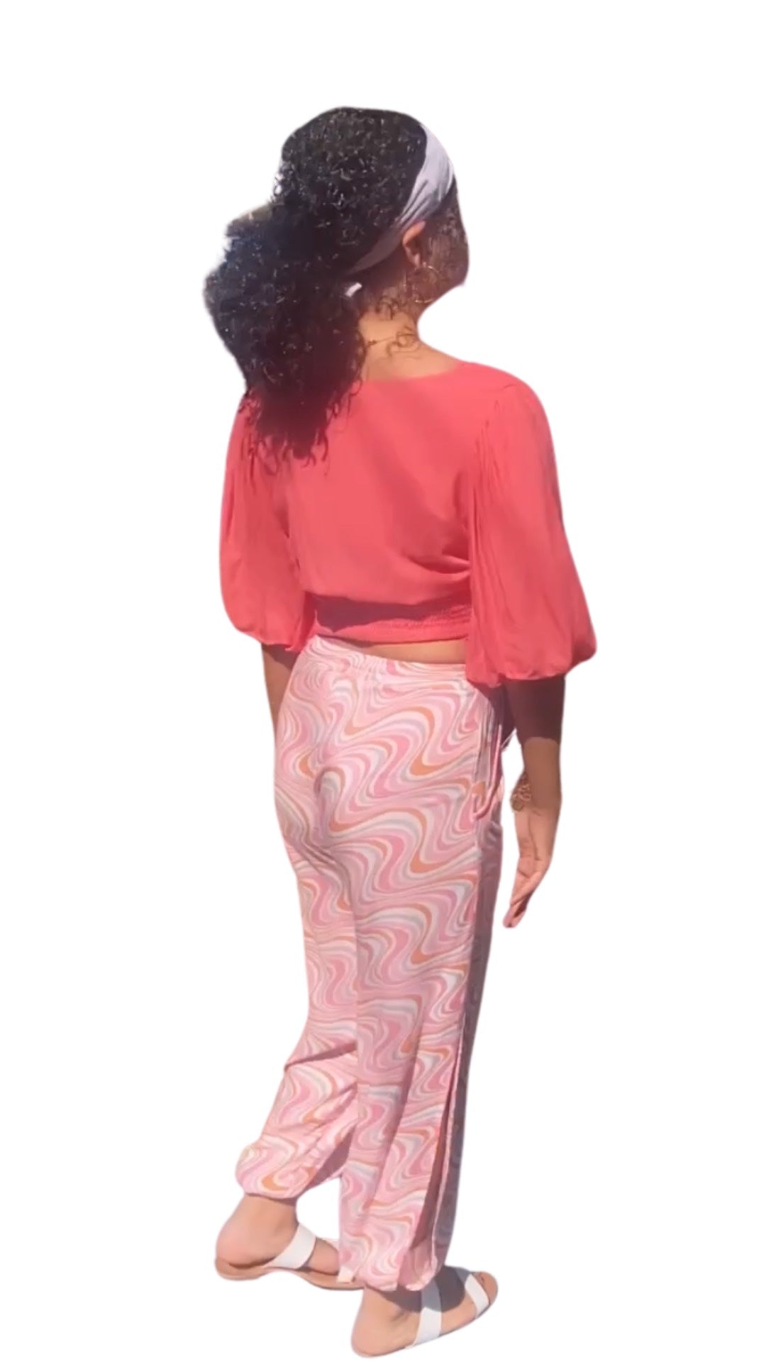 Watermelon Puff Sleeve Top