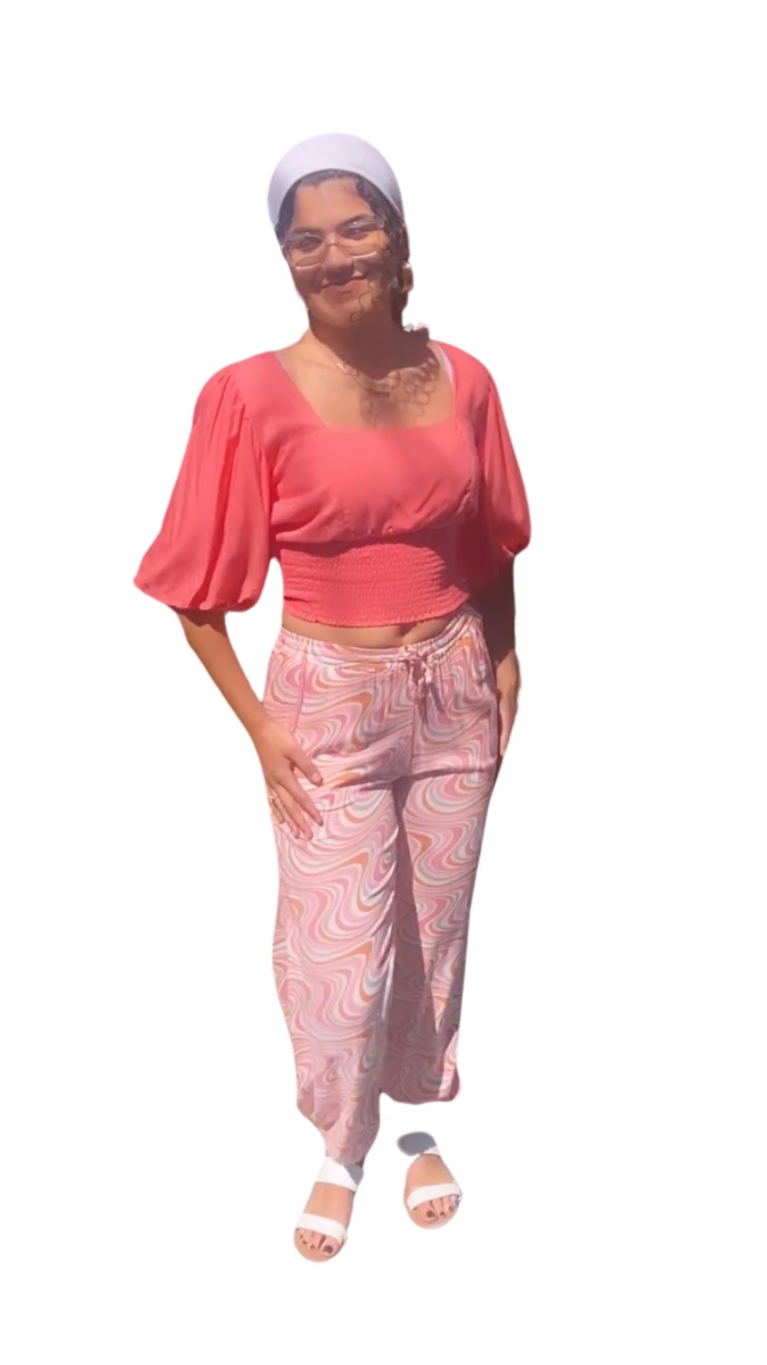 Watermelon Puff Sleeve Top