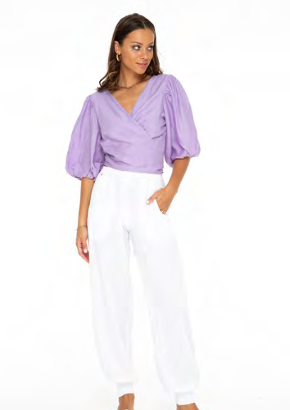 Rita Puff Sleeve Top (Assorted Colors)