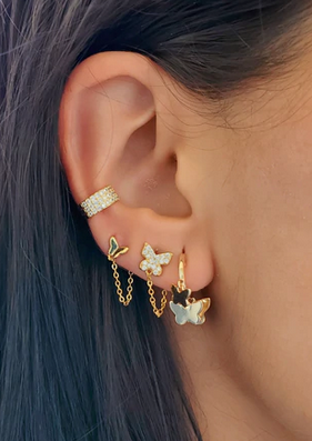 Huggi Butterfly Earrings (Assorted Colors)