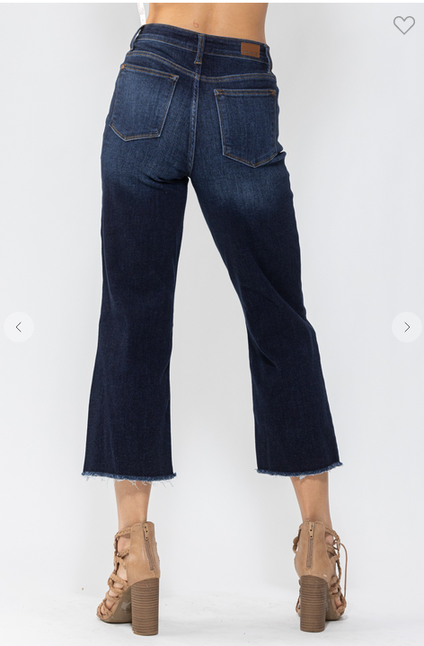 Judy High Waist Cropped Wide Leg Jeans