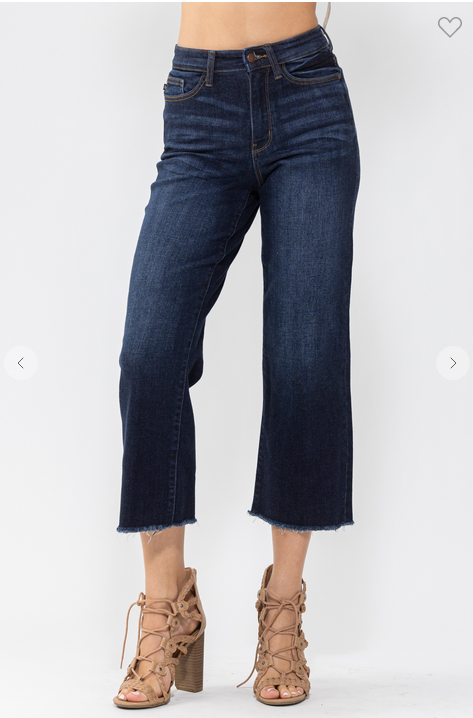 Judy High Waist Cropped Wide Leg Jeans