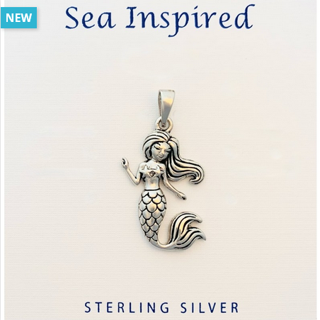 Sterling Silver Mini Mermaid Pendant