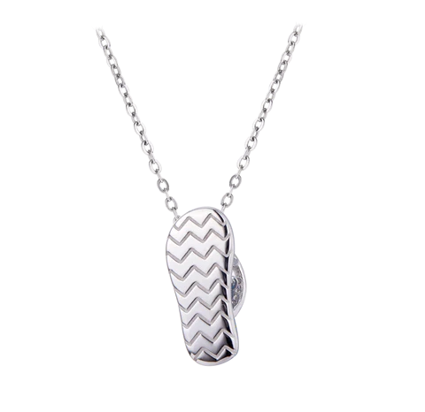 Dancing Diamond Flip Flop Necklace