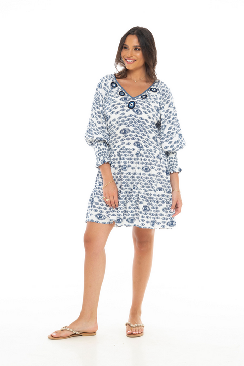 Marrakech Evil Eye Short Dress