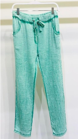 Leo Green Cotton Joggers
