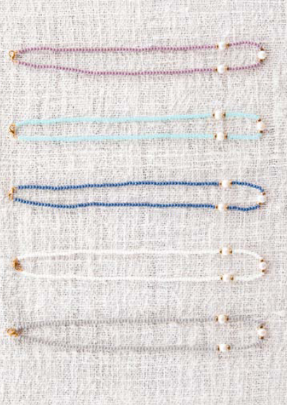 Fern Triple Pearl Necklace (Assorted Colors)