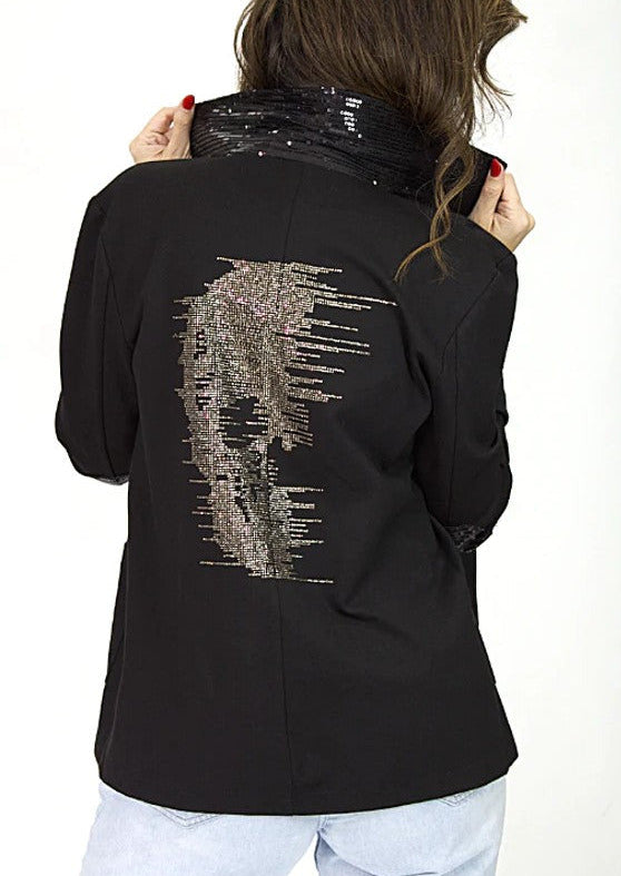 Fading Skull Sequin Blazer
