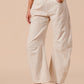 Mid Rise Barrel Pin Stripe Pants