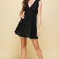 Sleeveless V Neck Ruffle Detail Dress (Assorted Colors)